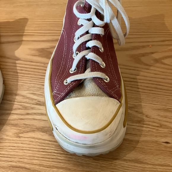 Burgundy chunky converse. Decent condition, Used but taken care of. Size 12. - Picture 2 of 7